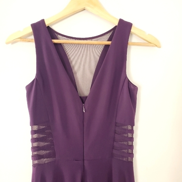 Morgan & CO ILLUSION PANEL CUTOUT A-LINE DRESS - Picture 7 of 12